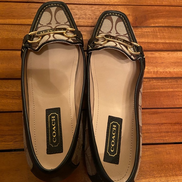 Coach signature Leather brown flats loafers - Picture 6 of 12